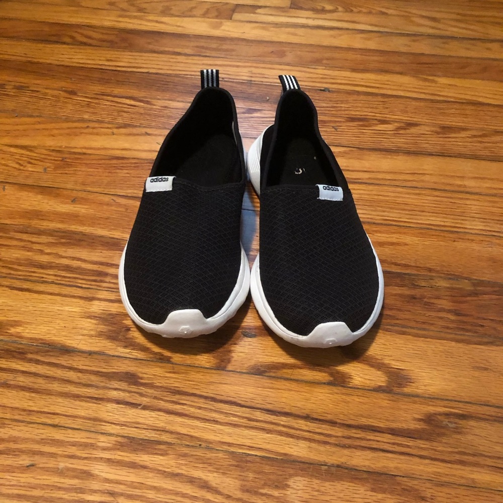 Black adidas slip on shoes